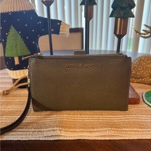 Michael Kors Dark Green Wristlet